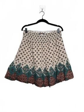 Bohemian Patterned Skirt with Floral Border